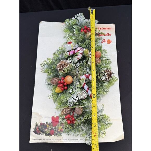 Vtg 1970’s J&M Enterprises Christmas Candle Ring Decoration Original Box - Picture 6 of 9